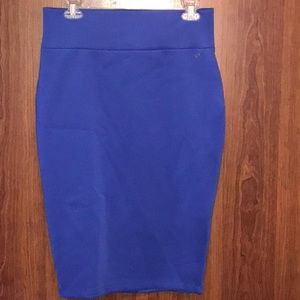 BLUE BODYCON PENCIL SKIRT, MIDI-LENGTH, Sz, M, NWT